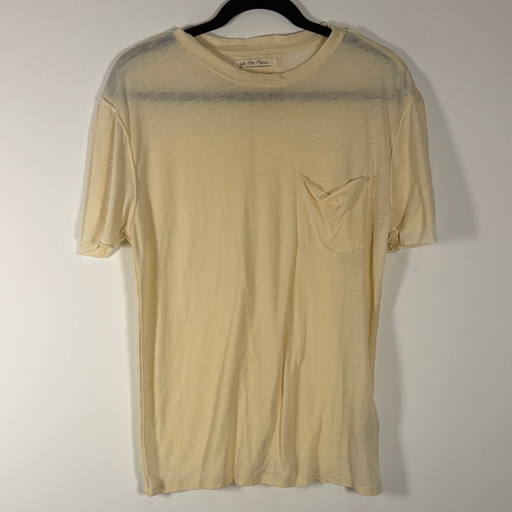 NWOT We The Free Short Sleeve Cream Tee
